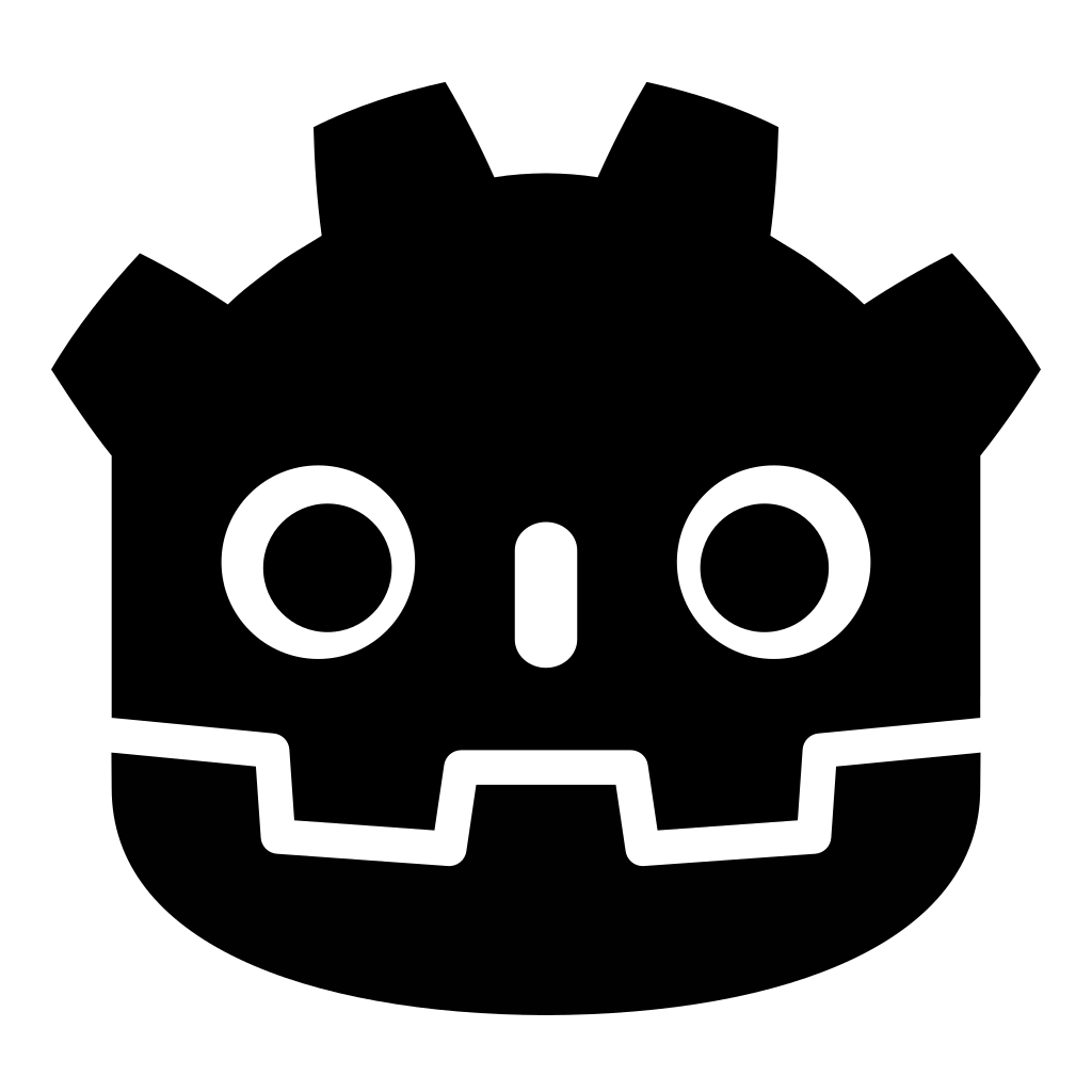 Godot Engine icon (monochrome for light backgrounds)