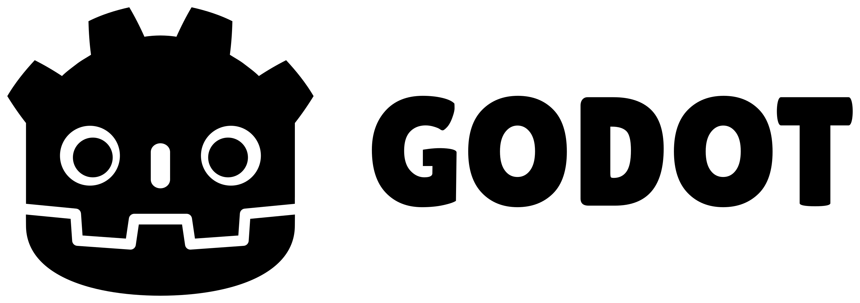 Godot Engine logo (monochrome for light backgrounds)