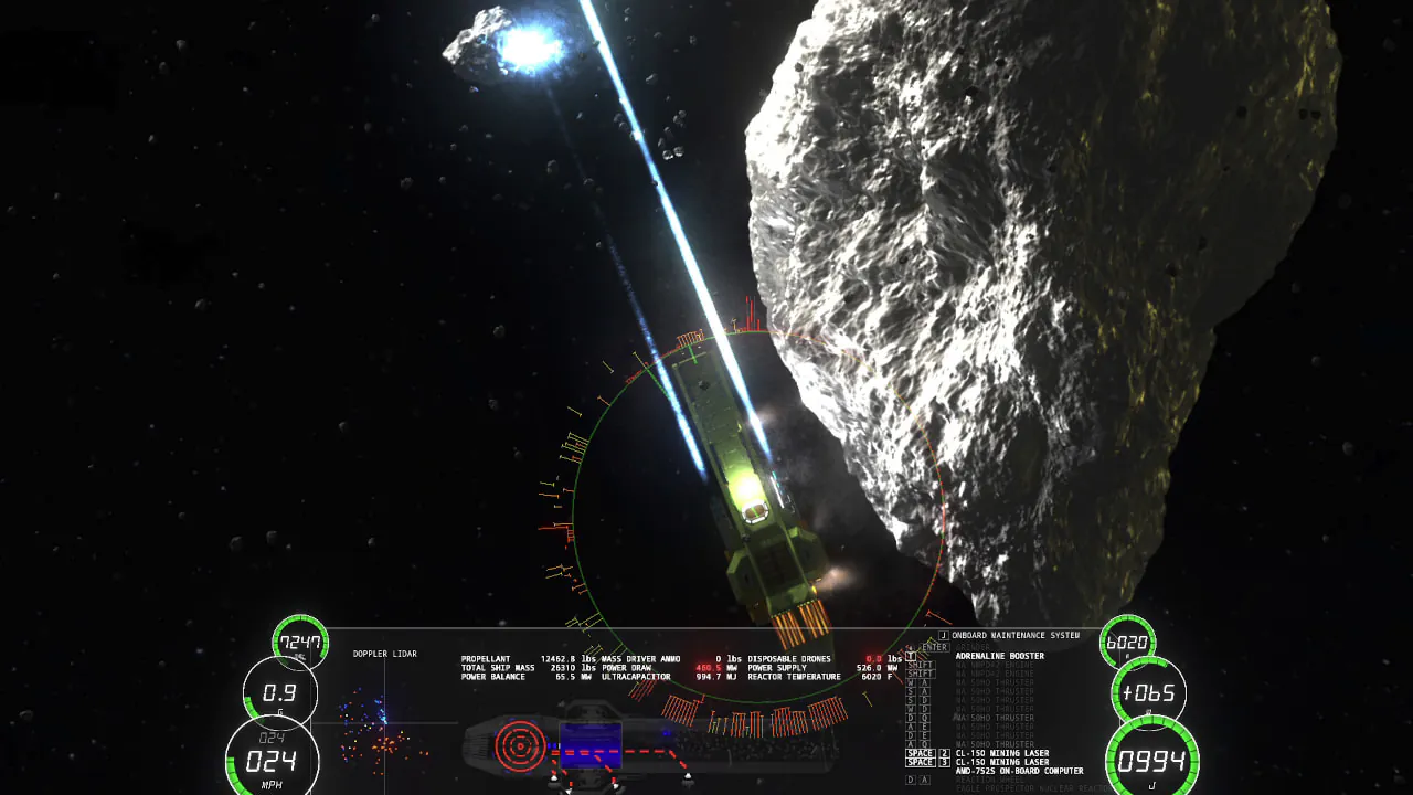 Screenshot of ΔV: Rings of Saturn by Kodera Software
