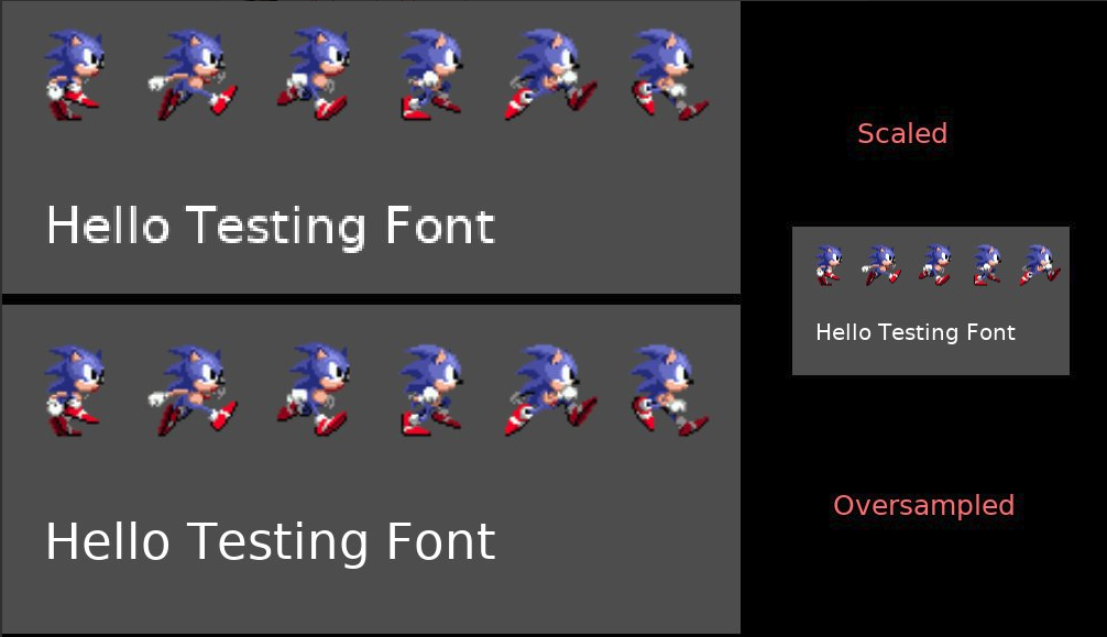 Preview of font oversampling