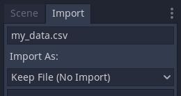 "Keep" import mode for files you don't want to import