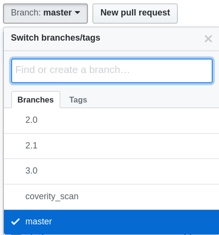 Godot branches on GitHub