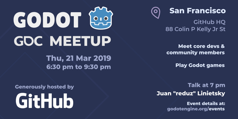 Godot GDC Meetup banner