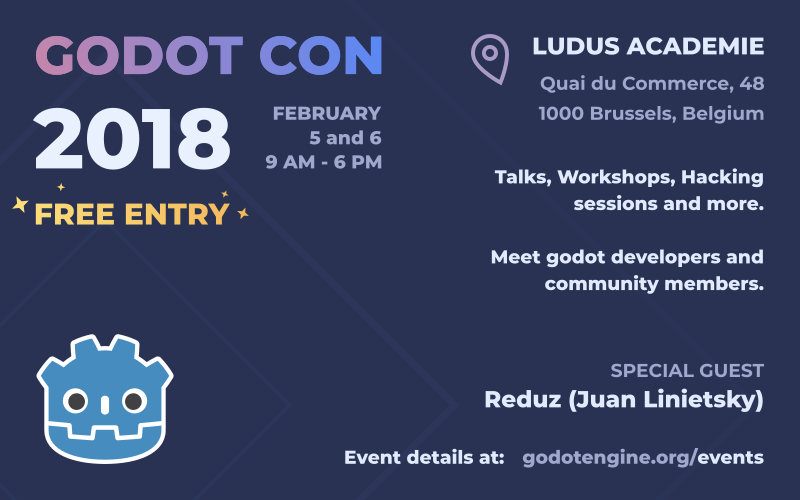 GodotCon 2018 event banner