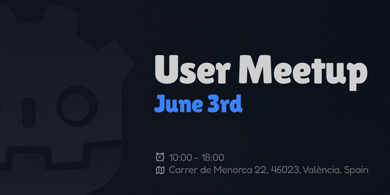 Godot Meetup Valencia 2023 event banner