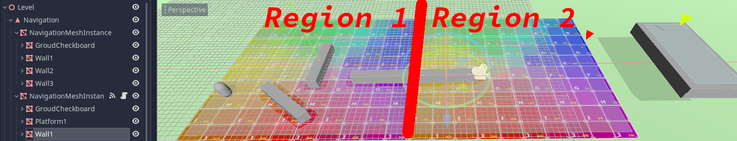 Setup for the two navigation regions