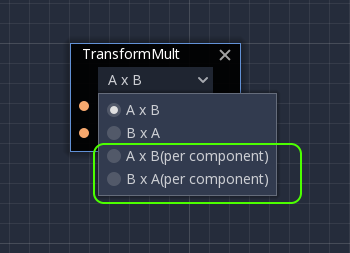 TransformMult multiplication modes