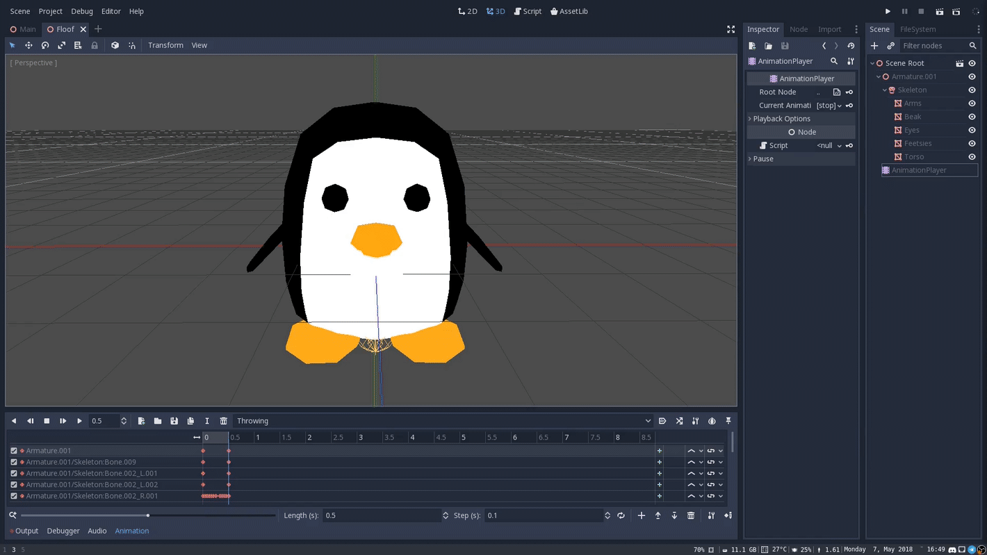 Player animation fabric