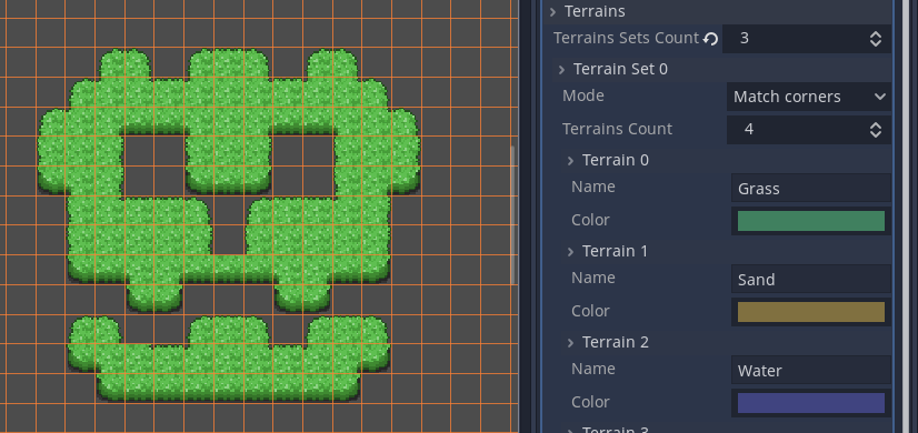 How do I make it so different autotile terrain sets autotile with