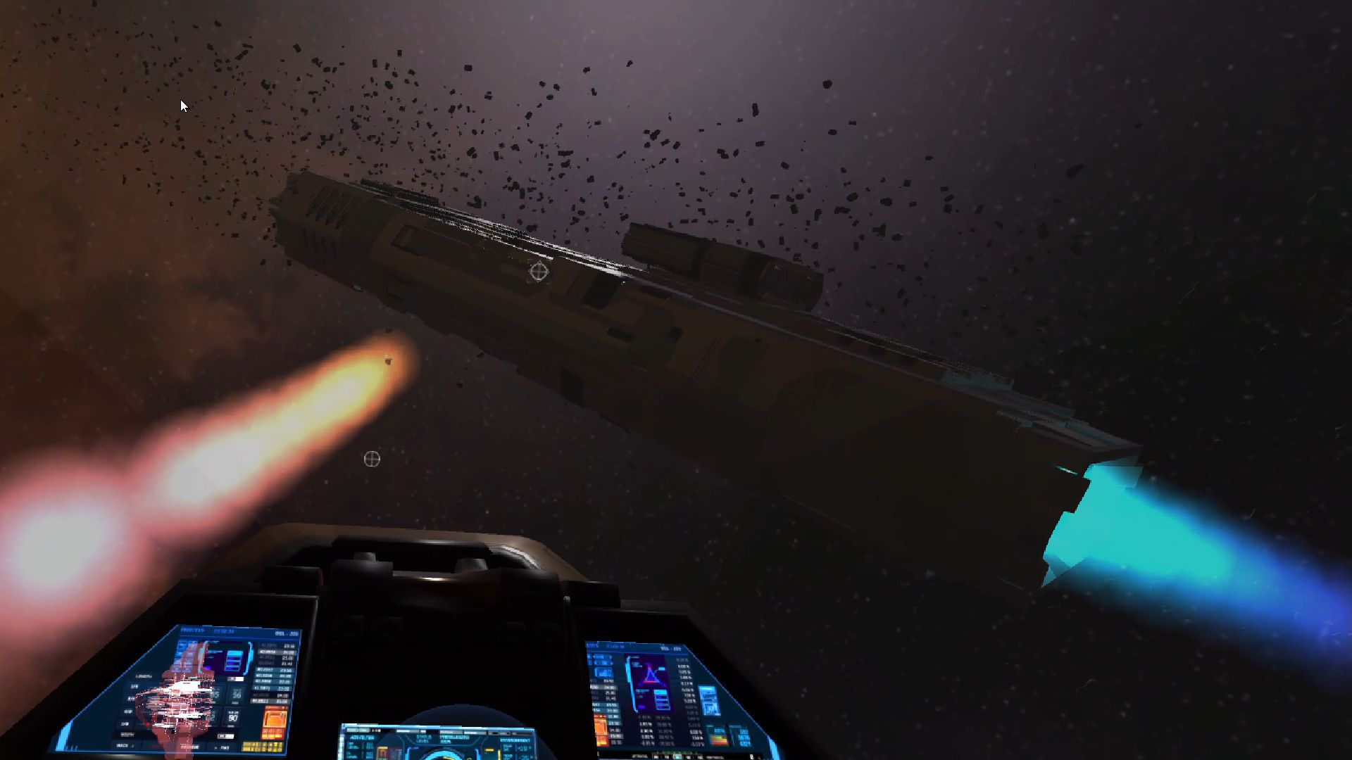 Godot VR Space sim Image is from a VR space simulator game Bastiaan Olij develops on stream.