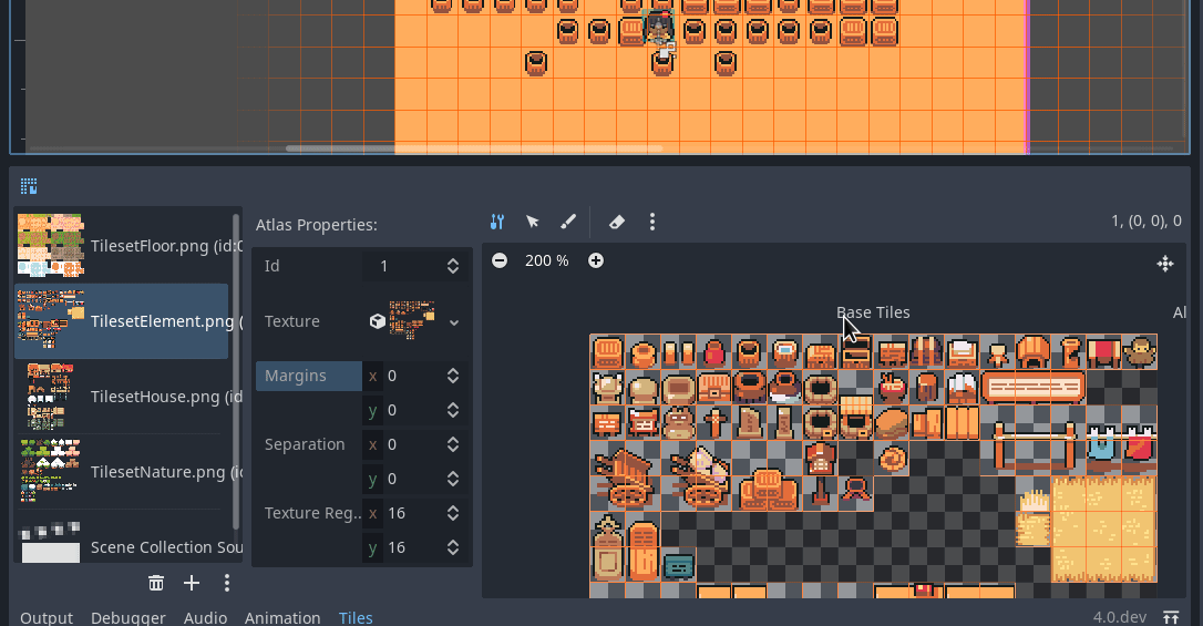 Tile Atlases editing modes
