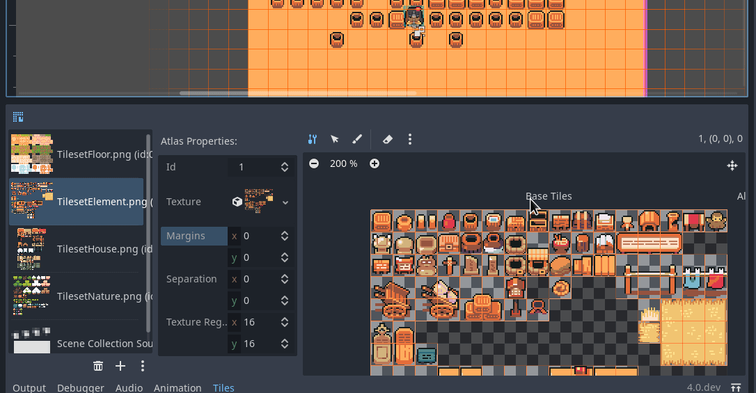 Demonstration of the new tileset editor