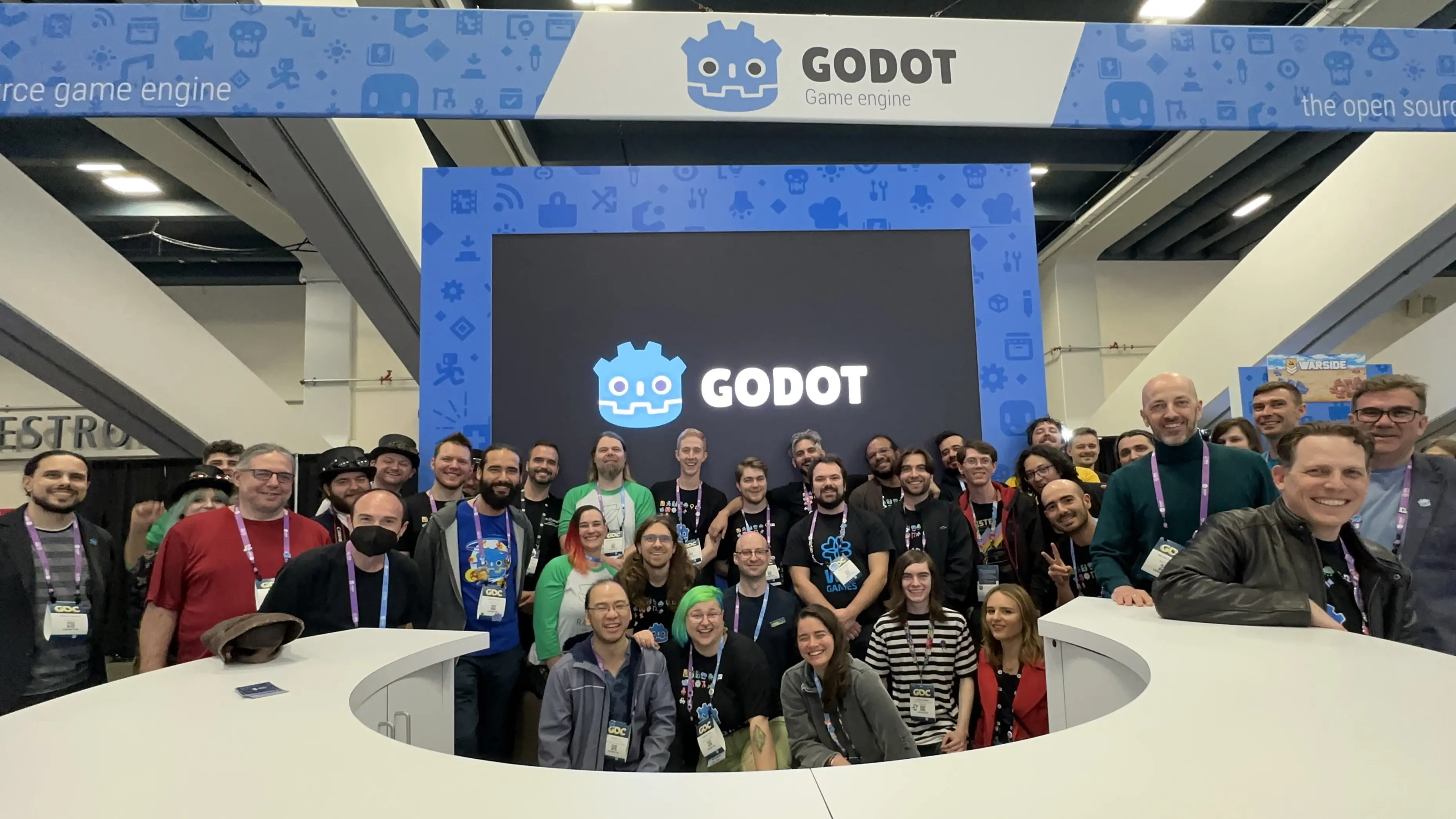 Group picture at the GDC booth