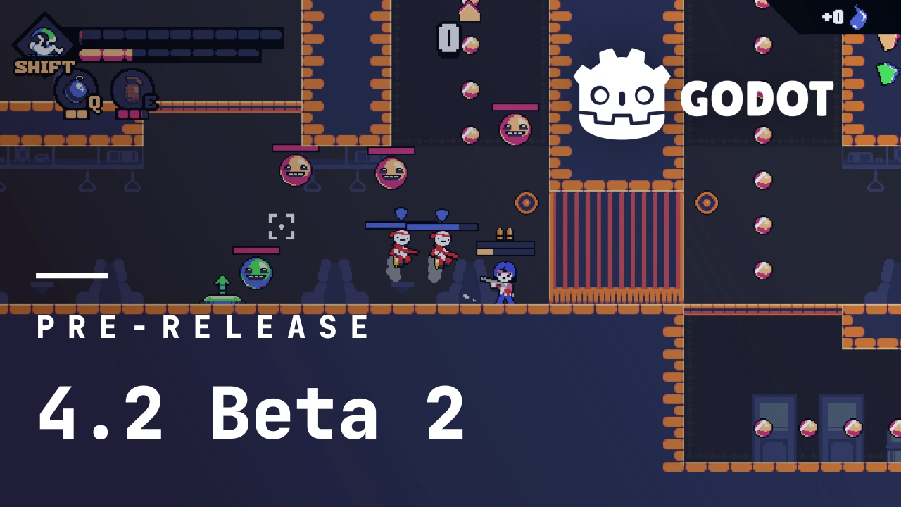 We entered the beta phase for Godot 4.2 last week, with 4.2 beta 1. If you missed that release, have a look at the release notes for an overview of th