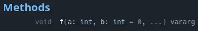 Variadic documentation