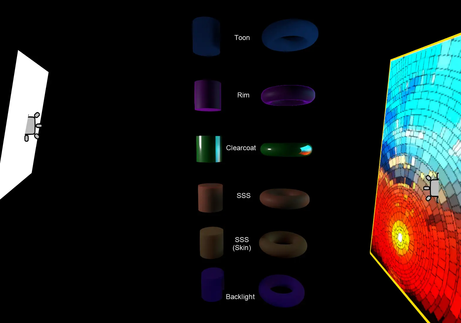 Showcase of rectangular light sources 3