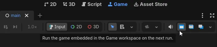 Location of the editor embed toggle on the updated toolbar