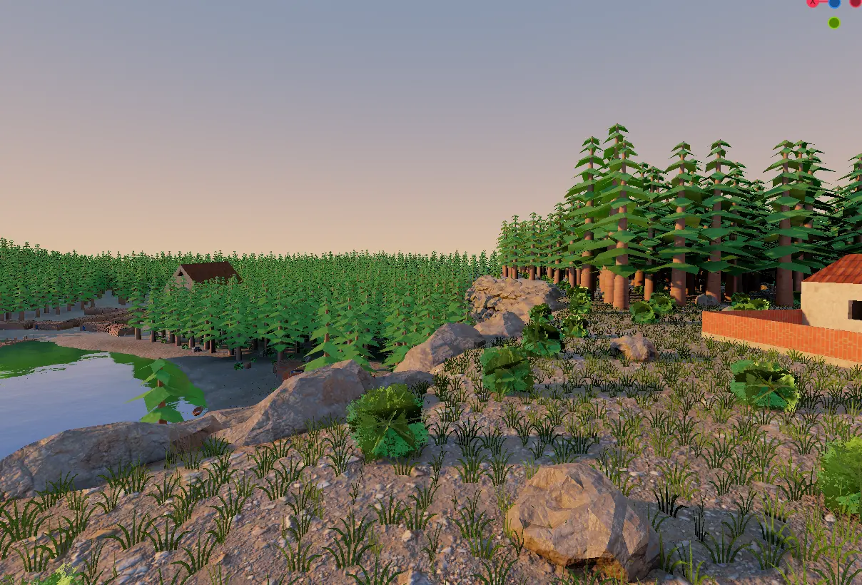 Showcasing a scene with screen space contact shadows disabled