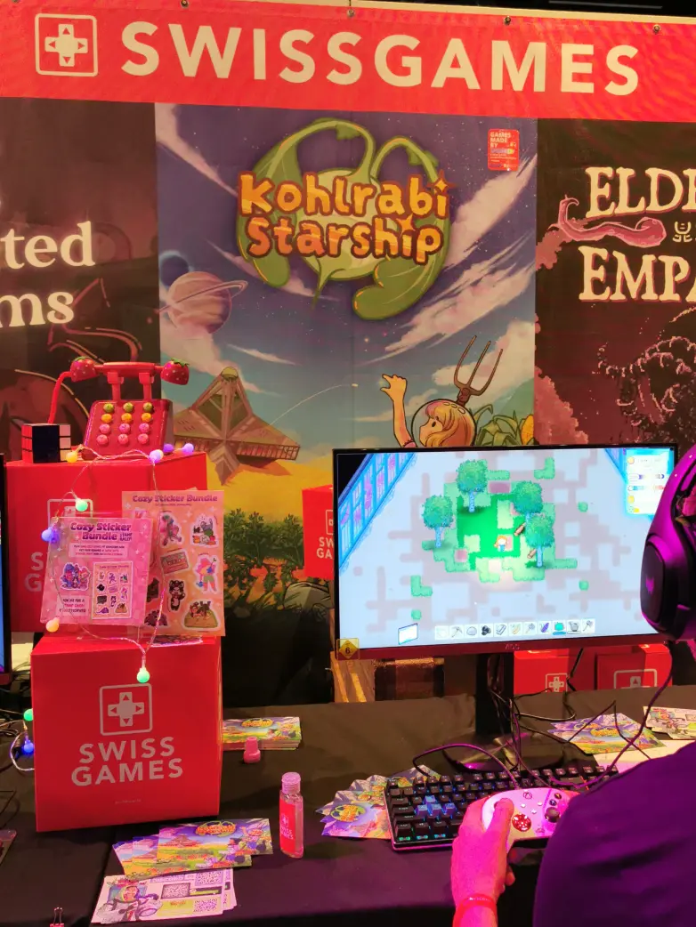 Kohlrabi Starship at the indie arena booth