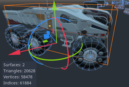 View mesh stats example