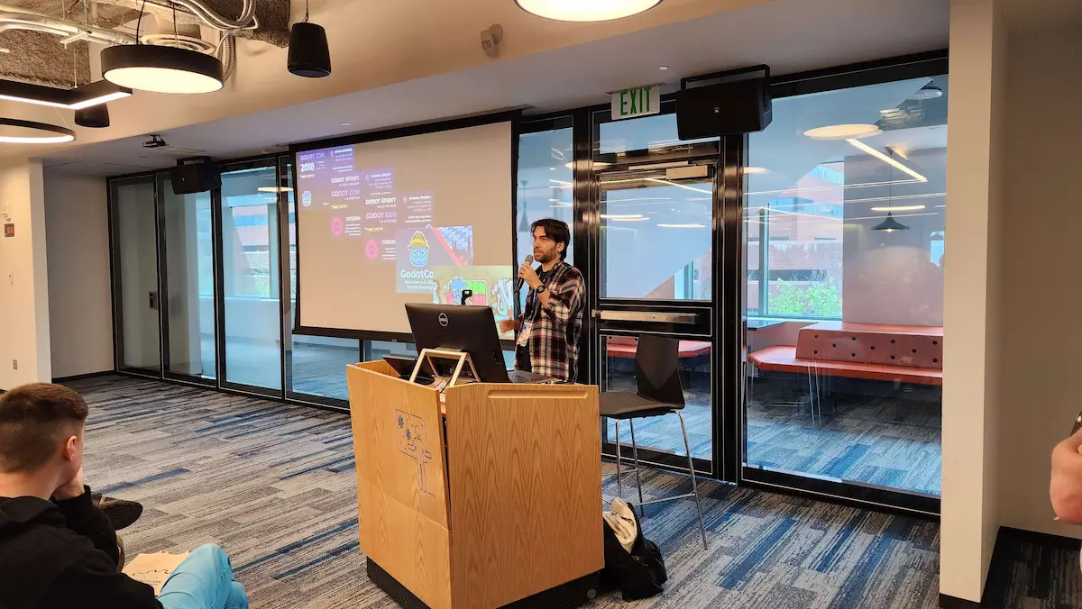 Emi giving the opening keynote at the Microsoft NERD Center.