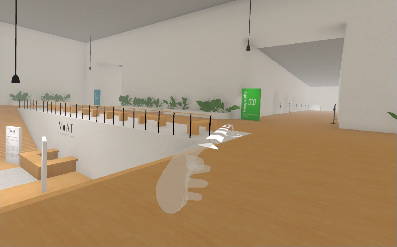 A screenshot of the museum (The lobby in VR)