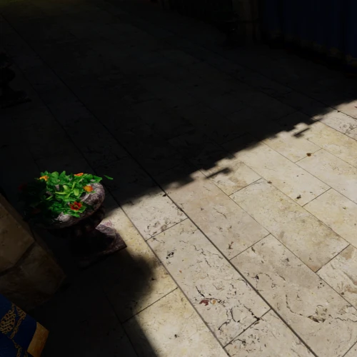 The Sponza scene with bicubic shadows turned off.