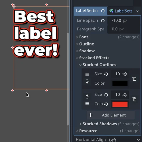 Screenshot of a label (saying 